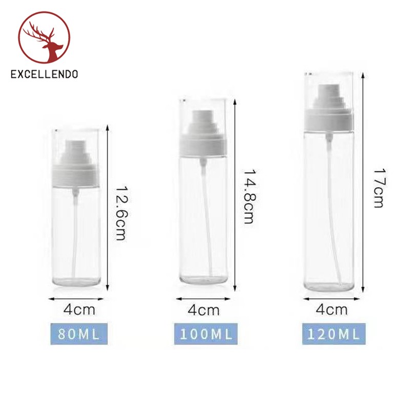 High Quality Refillable Plastic Spray Bottle Travel Transparent Plastic Empty Perfume Atomizer Small