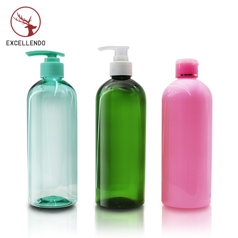 500ml Empty Plastic PET Shampoo Spray Lotion Bottle Shower Gel Bottle