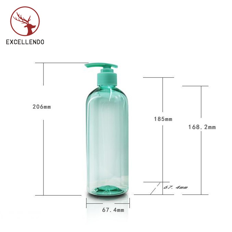 500ml Empty Plastic PET Shampoo Spray Lotion Bottle Shower Gel Bottle