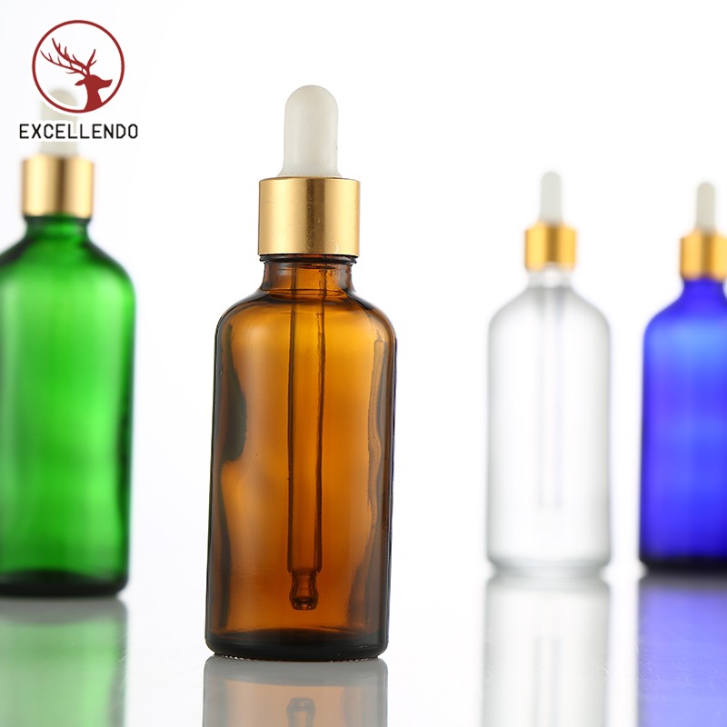 Amber Spray Bottle Glass Cosmetic Bottle with Pump Dropper Bottle for Essential Oil and Cream