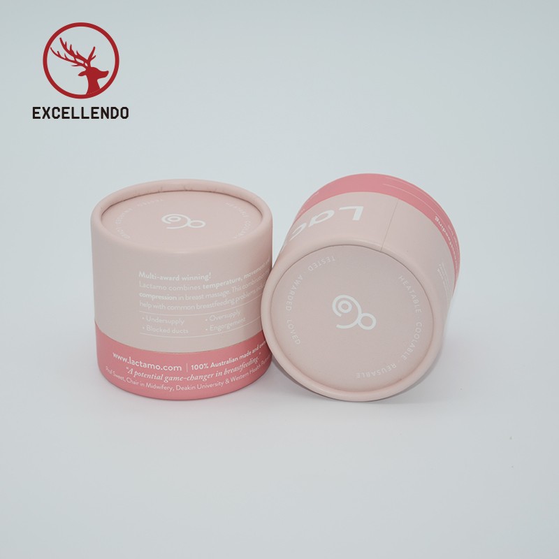 Paper Cylinder Gift Paper Box Custom Logo Luxury Cardboard Round Cylinder Packaging for Cream Bottle