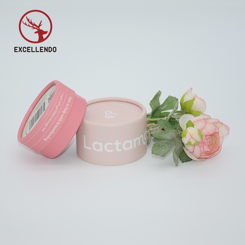 Paper Cylinder Gift Paper Box Custom Logo Luxury Cardboard Round Cylinder Packaging for Cream Bottle