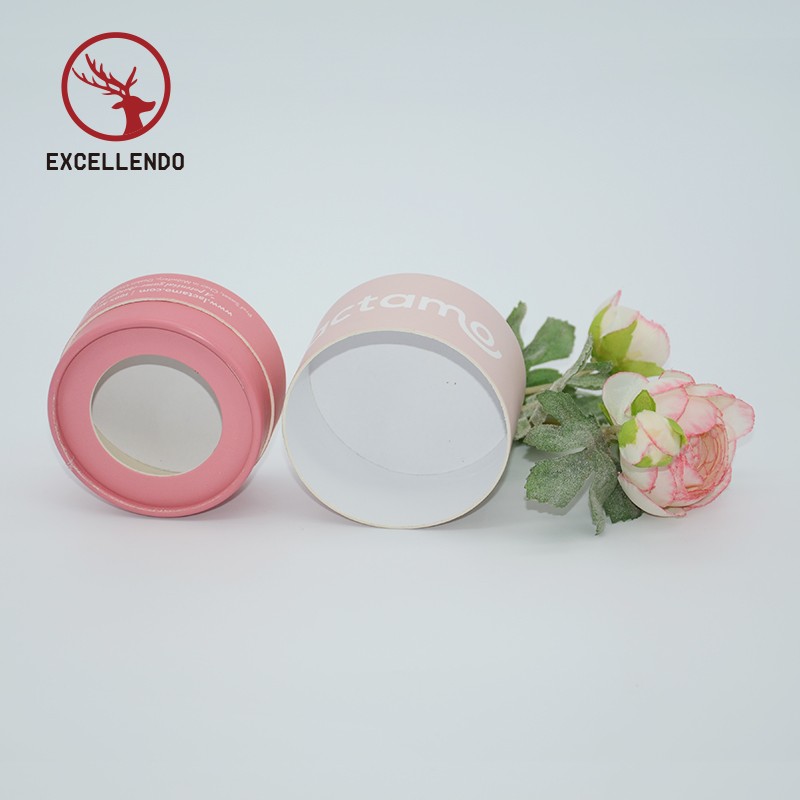 Paper Cylinder Gift Paper Box Custom Logo Luxury Cardboard Round Cylinder Packaging for Cream Bottle