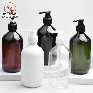 Cheap Price 300ml 500ml Reusable Amber Plastic Lotion Bottle with Pump Spray for Cosmeic Perfume