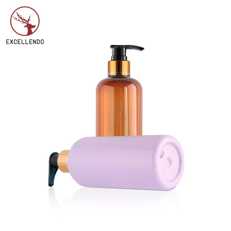 300ml Round Body Lotion Pump Shampoo Bottle Cosmetic Recyclable PET Bottle for Shower Gel