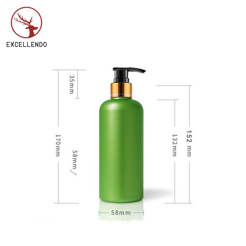 300ml Round Body Lotion Pump Shampoo Bottle Cosmetic Recyclable PET Bottle for Shower Gel