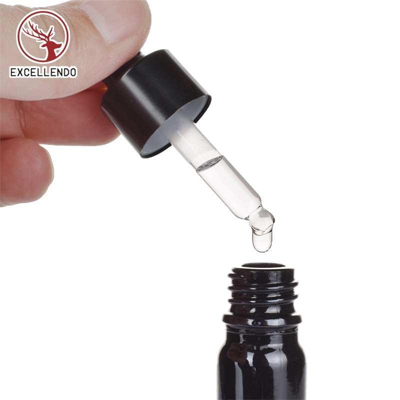 Custom Black Glass Spray Bottle Perfume Bottle with Pump Dropper Bottle 