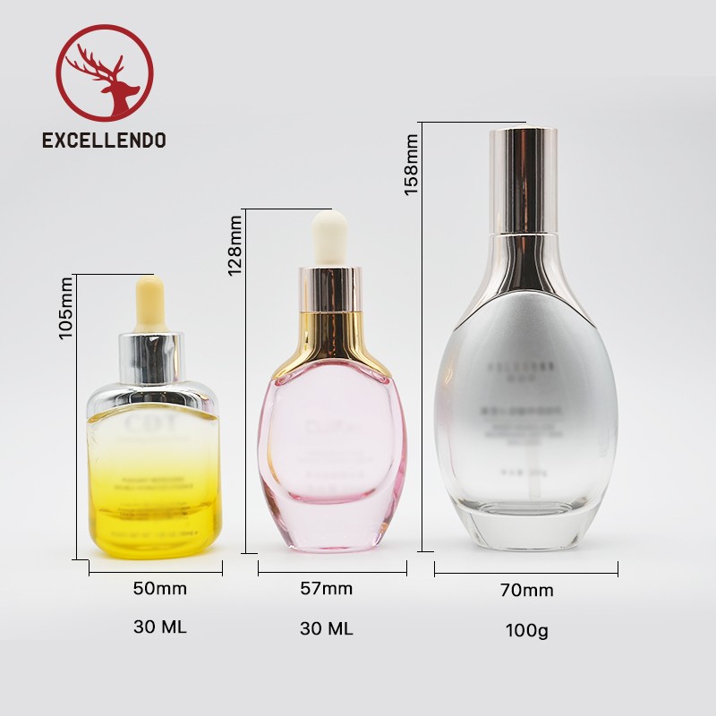 Factory Made Perfume Bottle, Custom OEM Cosmetic Glass Dropper Bottlle with Print in 30ml