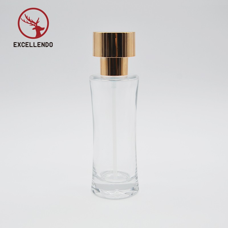 Best Selling Transparent Glass Cosmetic Bottle Set Custom OEM Cosmetic Glass Perfume Bottlle