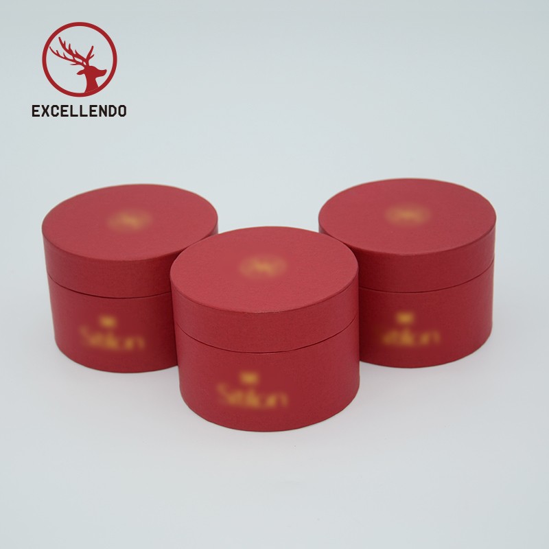 Cylinder Cosmetic Box with Custom Logo Customized Small Rigid Round Gift Box