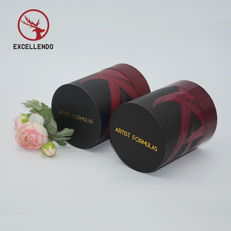 Cylinder Packaging Box Candle Box Round Gift Perfume Box with Custom Printing for Skin Cream