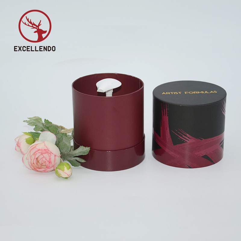 Cylinder Packaging Box Candle Box Round Gift Perfume Box with Custom Printing for Skin Cream