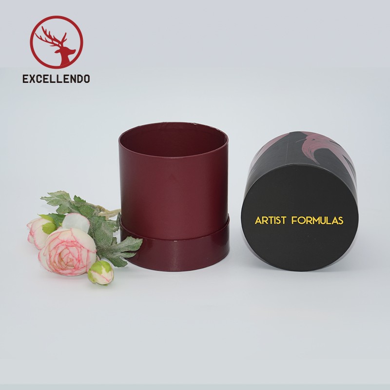 Cylinder Packaging Box Candle Box Round Gift Perfume Box with Custom Printing for Skin Cream