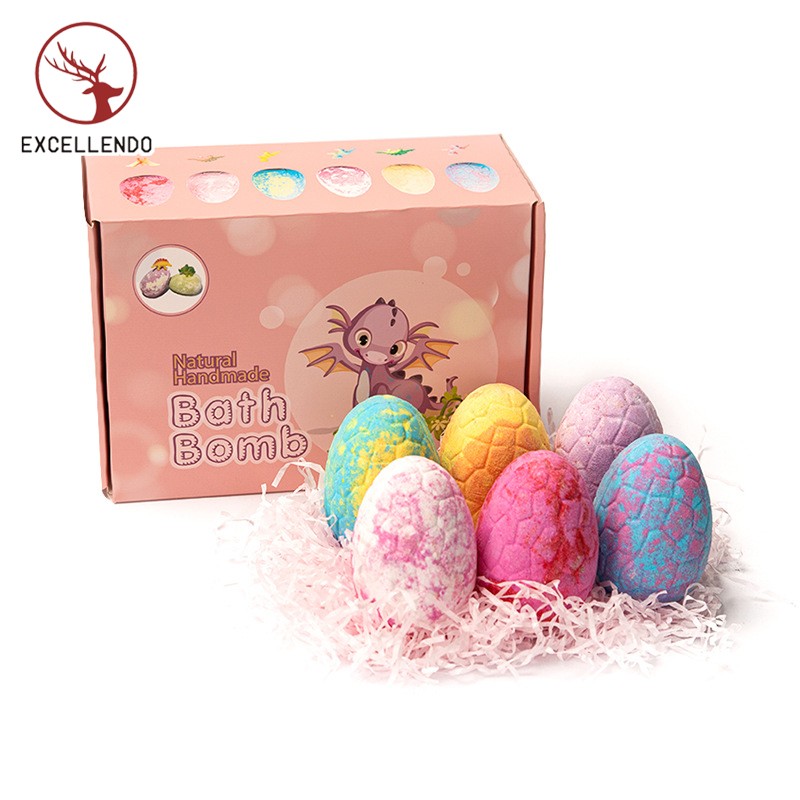 Kid Bombs Bath Bombs with Surprise Inside, Wonderland Dinosaur Eggs Bath Bombs Gift Set