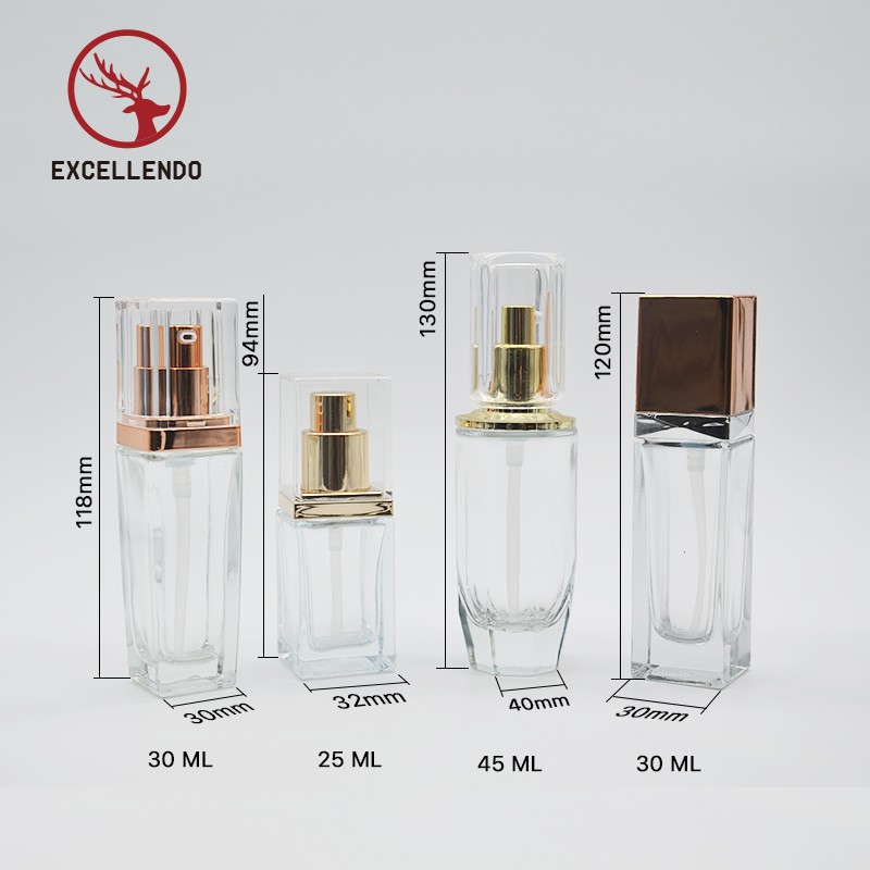 Luxury 30ml 45ml 25ml Glass Cosmetic Packaging Bottle Perfume Spray Essential Oil Bottle