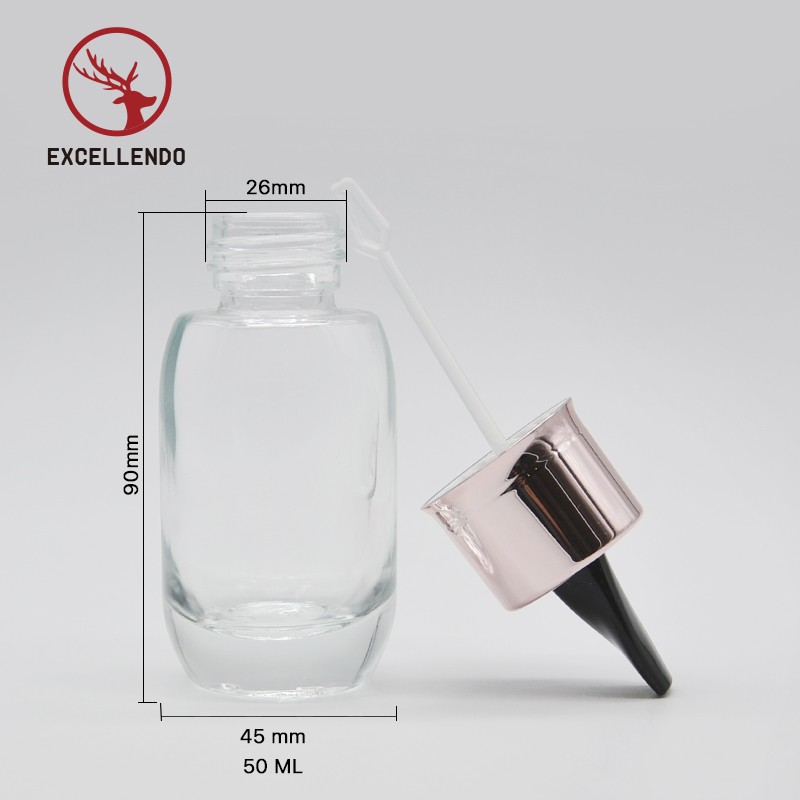 New Design Reusable Empty Glass Perfume Bottle with Pump or Cap for Cosmeic Perfume Essential Oil