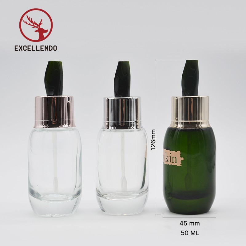 New Design Reusable Empty Glass Perfume Bottle with Pump or Cap for Cosmeic Perfume Essential Oil