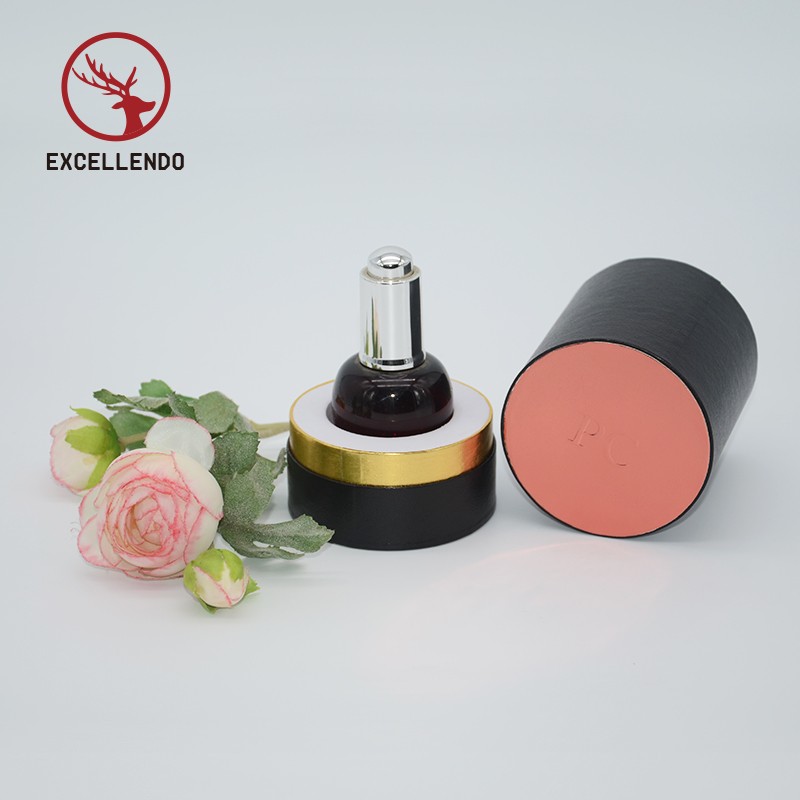 Rigid Cardboard Printing Gift Box Round Packaging Box for Essential Oil/Perfume Box Manufacturer 