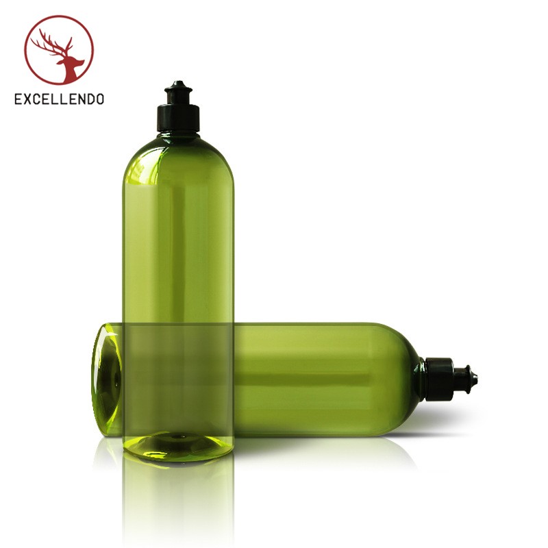 300ml Empty Plastic PET Shampoo Bottle Press Emulsion Pump Bottle Round Shoulder Bath Liquid Bottle